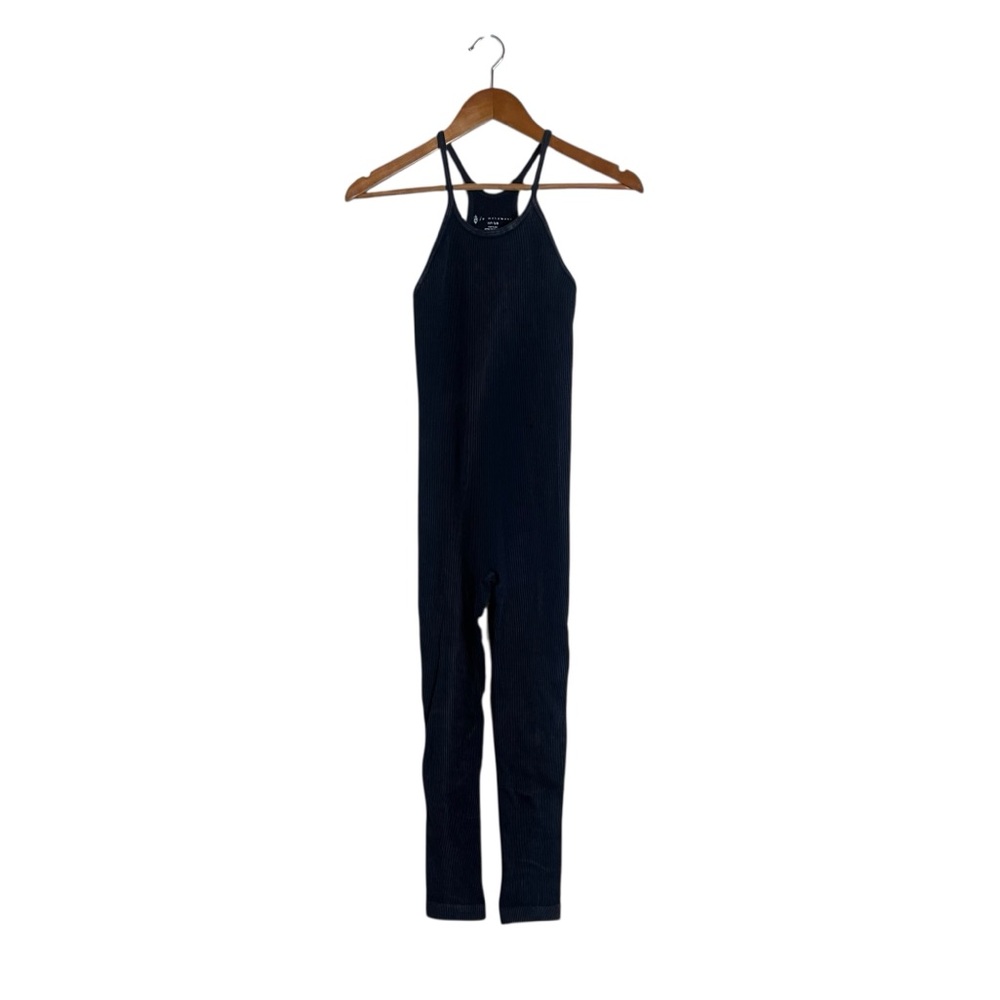 Free People movement black‎ ribbed jumpsuit